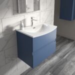 500mm Wall Hung 2 Drawer Vanity Unit & Basin 4 - Image 2
