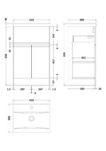 500mm Floor Standing 2 Door/Drawer Unit & Basin 1 - Image 3