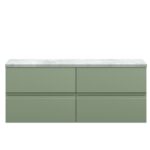 1200mm Wall Hung 4-Drawer Unit & Laminate Worktop