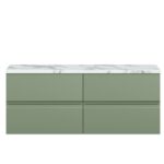 1200mm Wall Hung 4-Drawer Unit & Laminate Worktop