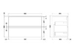 Hudson Reed Urban 800mm Wall Hung 2 Drawer Unit & Laminate Top - Image 2