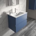 600mm Wall Hung 2-Drawer Vanity Unit & Basin 2 - Image 2