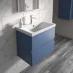 600mm Wall Hung 2-Drawer Vanity Unit & Basin 3 - Image 2