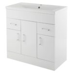 800mm Floor Standing Cabinet & Mid-Edge Basin