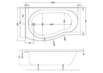 1500mm Left Hand B-Shaped Bath - Image 4