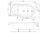 1500mm Right Hand B-Shaped Bath - Image 4