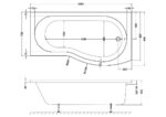 1700mm Right Hand B-Shaped Bath - Image 4