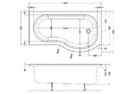 Nuie 1500mm Right Hand P-Shaped Bath - Image 4