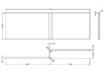 1600mm square showerbath front panel - Image 2