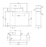 Mono Basin Mixer with Push Button Waste - Image 3