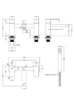 Deck Mounted Bath Shower Mixer With Kit - Image 2