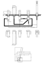 Nuie Windon Deck Mounted 5 Tap Hole Bath Shower Mixer - Image 2
