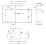 Mini Basin Mixer With Push Button Waste - Image 2