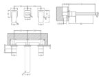 Wall Mounted 3 Tap Hole Basin Mixer - Image 2