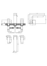 Deck Mounted 3 Tap Hole Bath Filler - Image 2