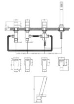 Deck Mounted 4 Tap Hole Bath Shower Mixer No Spout - Image 2