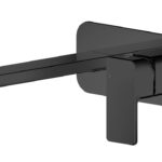 Wall Mounted 2 Tap Hole Basin Mixer With Plate