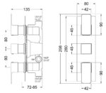 Nuie Windon Triple Thermostatic Valve - Image 2