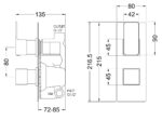 Nuie Windon Twin Thermostatic Valve - Image 3