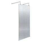 800mm Fluted Wetroom Scren with Arms & Feet