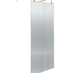 800mm Fluted Wetroom Scren with Arms & Feet