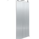 900mm Fluted Wetroom Scren with Arms & Feet