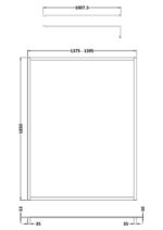 Full Outer Frame Wetroom Screen 1850x1400x8mm - Image 3