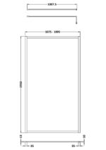 Full Outer Frame Wetroom Screen 1950x1100x8mm - Image 3