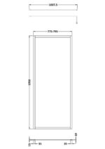 Hudson Reed Full Outer Frame Wetroom Screen 1950x800x8mm - Image 3