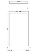 Full Outer Frame Wetroom Screen 1850x1100x8mm - Image 3