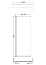 Full Outer Frame Wetroom Screen 1850x700x8mm - Image 3