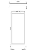 Full Outer Frame Wetroom Screen 1850x760x8mm - Image 3