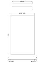 Full Outer Frame Wetroom Screen 1950x1200x8mm - Image 2