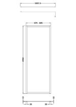 Full Outer Frame Wetroom Screen 1950x700x8mm - Image 2