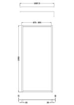 Full Outer Frame Wetroom Screen 1950x900x8mm - Image 2