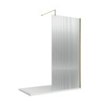 1000x1850 Fluted Wetroom Screen Inc' BAR