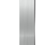 Fluted Wetroom Screen - 1850x800mm - Brushed Pewter