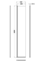 Nuie 1850 x 300 x 8mm Hinged Return Screen - Image 2