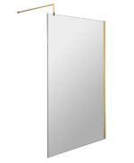 Hudson Reed 1000mm Wetroom Screen With Brass Support Bar