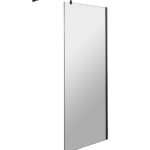 Hudson Reed 800mm Wetroom Screen With Black Support Bar