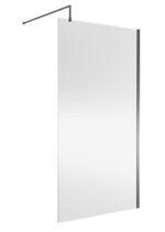Nuie Wetroom Screen 1100x1850x8mm - Brushed Pewter