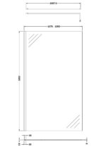 Nuie Wetroom Screen 1100x1850x8mm - Brushed Pewter - Image 2