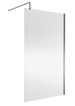 Nuie Wetroom Screen 1200x1850x8mm - Brushed Pewter