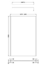 1200mm Outer Framed Wetroom Screen with Support Bar - Image 3