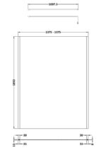 Nuie 1400mm Outer Framed Wetroom Screen with Support Bar - Image 3