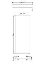 700mm Outer Framed Wetroom Screen with Support Bar - Image 3