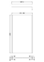 1000mm Outer Framed Wetroom Screen with Support Bar - Image 3