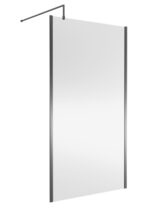 1100mm Wetroom Screen Outer Frame 1850x8mm - Brushed Pewter