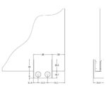 Nuie Black Wetroom Foot and Wall Bracket - Image 3