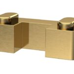 Brushed Brass Wetroom Screen Support Foot
